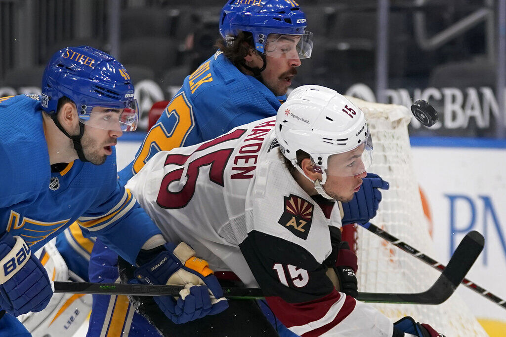 APTOPIX Coyotes Blues Hockey